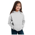 thumbnail image 4 of HNMKIU Kids Big Children Long Sleeve Solid Color Hooded Pullover Sweatshirt Comfort Top Hoodies for Teens Grey-a,2-3 Years, 4 of 4