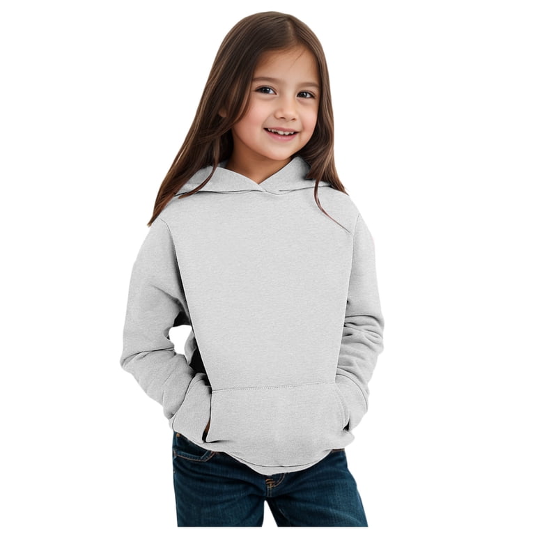 AWZXDE Kids Big Girls Long Sleeve Hooded Pullover with Pocket