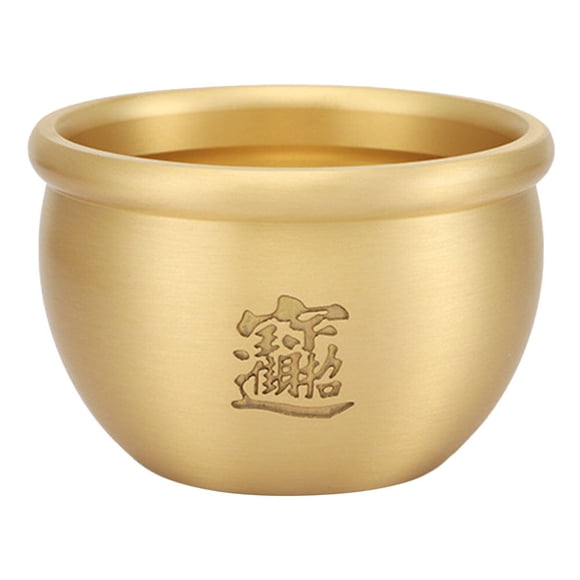 EeaseMX Cenicero de escritorio creativo Cornucopia, adorno de cobre, dorado, 1 unidad