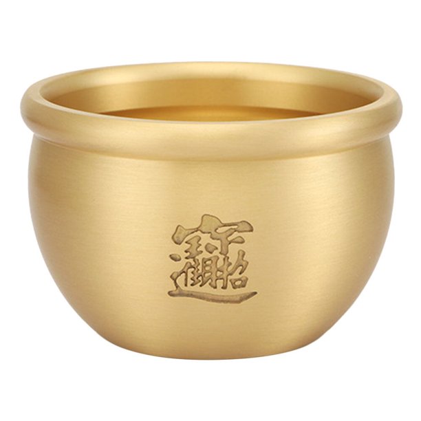 EeaseMX Cenicero de escritorio creativo Cornucopia, adorno de cobre, dorado, 1 unidad