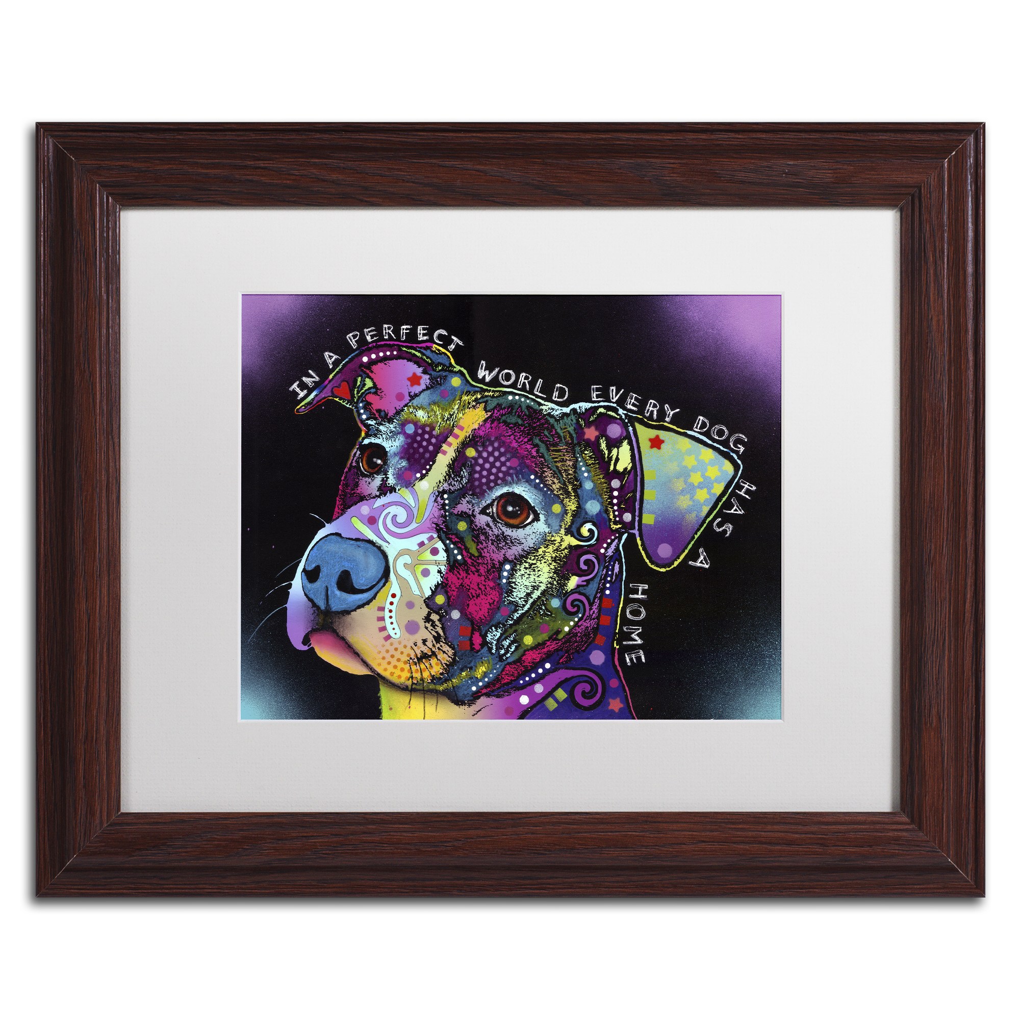 Trademark Fine Art "In a Perfect World" Canvas Art by Dean Russo, White Matte, Wood Frame