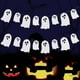 thumbnail image 4 of Bandera Fantasma para Decoración de Fiesta de Halloween | Juego de 8 Guirnaldas de Fantasmas de Papel Blanco con 4 Colgantes Grandes de 11,5 X 17 Cm y 4 Pequeños de 8 X 12 Cm | Decoración Elástica Li, 4 of 6