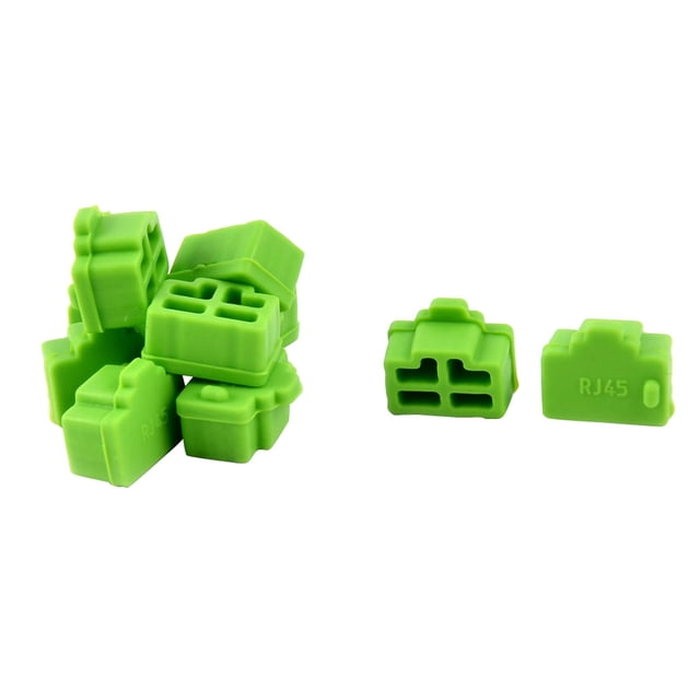Unique Bargains Laptop PC Ethernet Hub Port RJ45 Anti Dust Cover Cap Protector 10Pcs