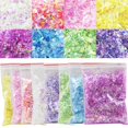 thumbnail image 1 of AddFavor Juego de purpurina gruesa para uñas, 8 colores iridiscentes, pegatinas de copos de lentejuelas para uñas, confeti para decoración de uñas, resina, cuerpo, cara, 1 of 5