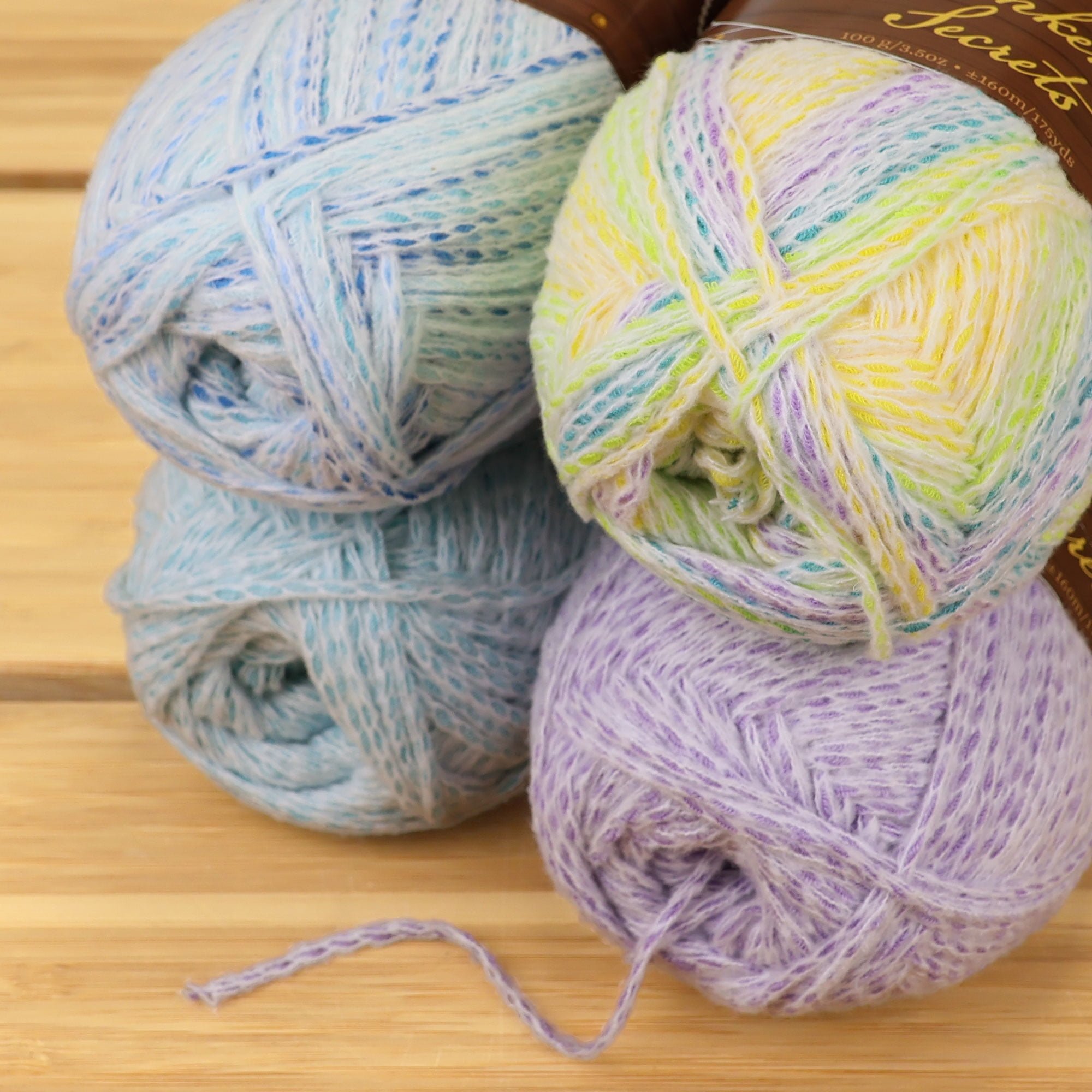 JubileeYarn Sunken Secrets Yarn - Worsted Polyester - 100g/Skein - Shades of Blue - 4 Skeins