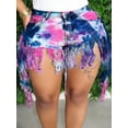 thumbnail image 1 of Lovelywholesale Tie-dye Tassel Design Denim Shorts, 1 of 4