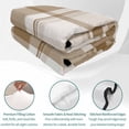 thumbnail image 4 of 3 Pieces King Quilt Set,Vintage Beige Brown Plaid Soft Bedding Sets with 1 Quilt & 2 Pillow Shams,Neutral Tartan Checkered Summer Bedspread Lightweight Coverlet Comforter for All Season, 4 of 9