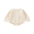 thumbnail image 1 of Baby Girl Boy Sweatshirt Bubble Romper Oversized Sweater Warm Winter Clothes, 1 of 6