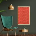 thumbnail image 2 of Botanical Wall Art with Frame, Flowering Carnation Blossoms with Leaves and Circles Nature, Printed Fabric Poster for Bathroom Living Room, 23" x 35", Vermilion White, by Ambesonne, 2 of 2