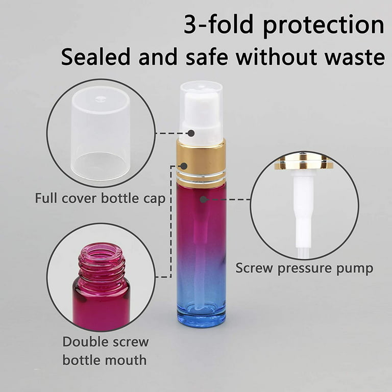 Gradient Perfume Bottle - Refillable Travel Spray Bottle For Fine