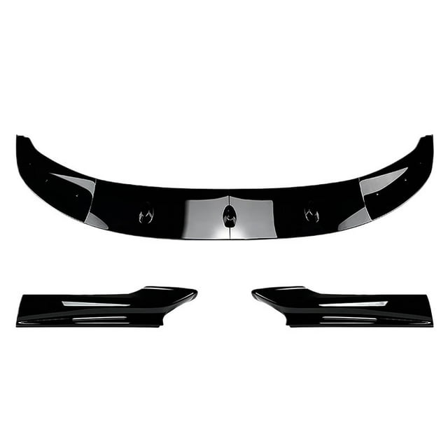 3Pcs PP Front Bumper Lip Spoiler Splitter Protection Trim Lip Cover Fit For BMW 5 Series F10 F11 M Sport 2011-2017