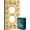 Brass Gold, variant on Rio Salto Brushed Gold Decorative 2 Light Switch Cover Double Rocker Switch Plate 2 Gang Rocker Wall Plate Decorator GFCI Premium Metal Wall Plates Floral Collection, Midsize 5.00" x 5.00"