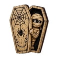 thumbnail image 2 of Spooky Halloween Decorations 4 Inch Cute Mummy Coffin Ornament Spooky Halloween Decor for Home Halloween Table Decor for Themed Party Display, 1 Pack, 2 of 5