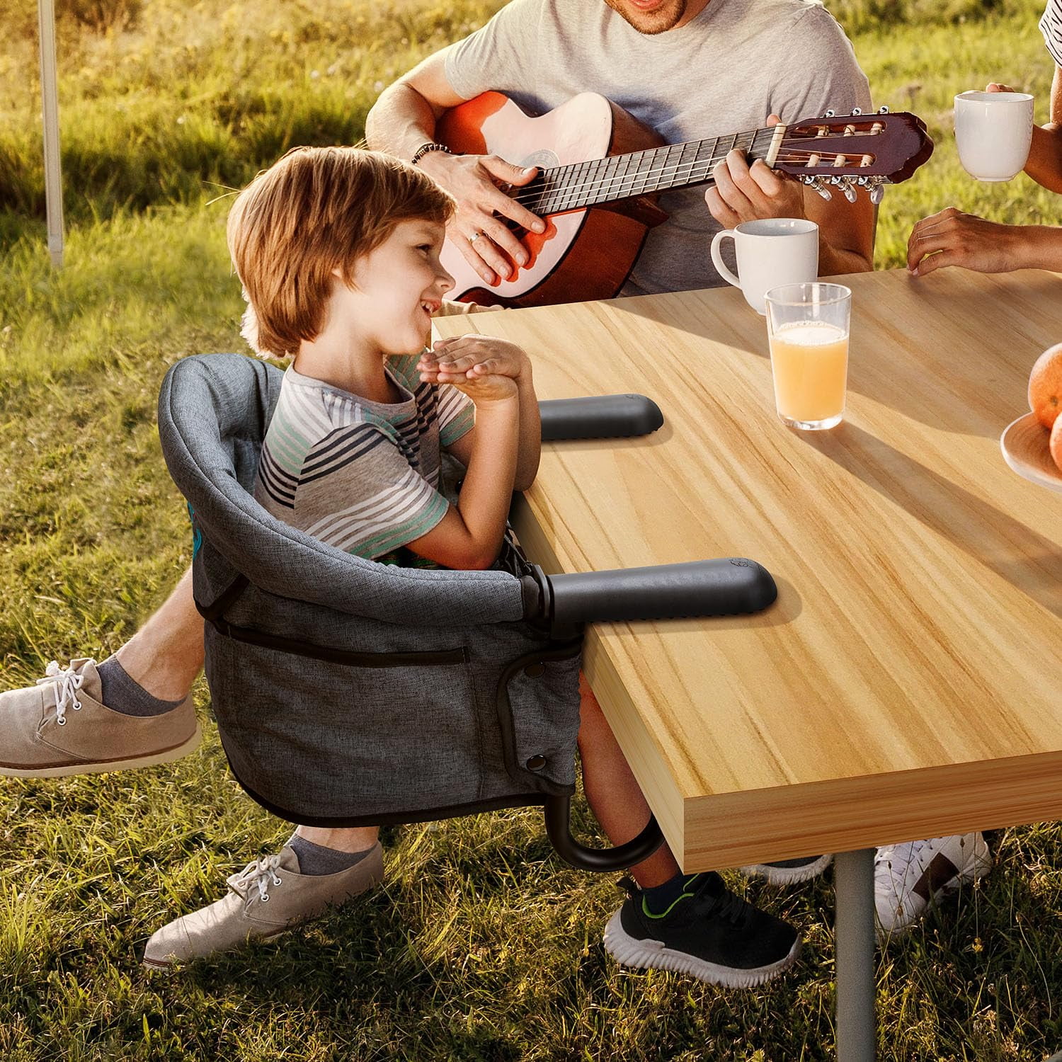 Portable High Chair with Storage Bag - Clip-On Fast Table Chair for Home and Travel