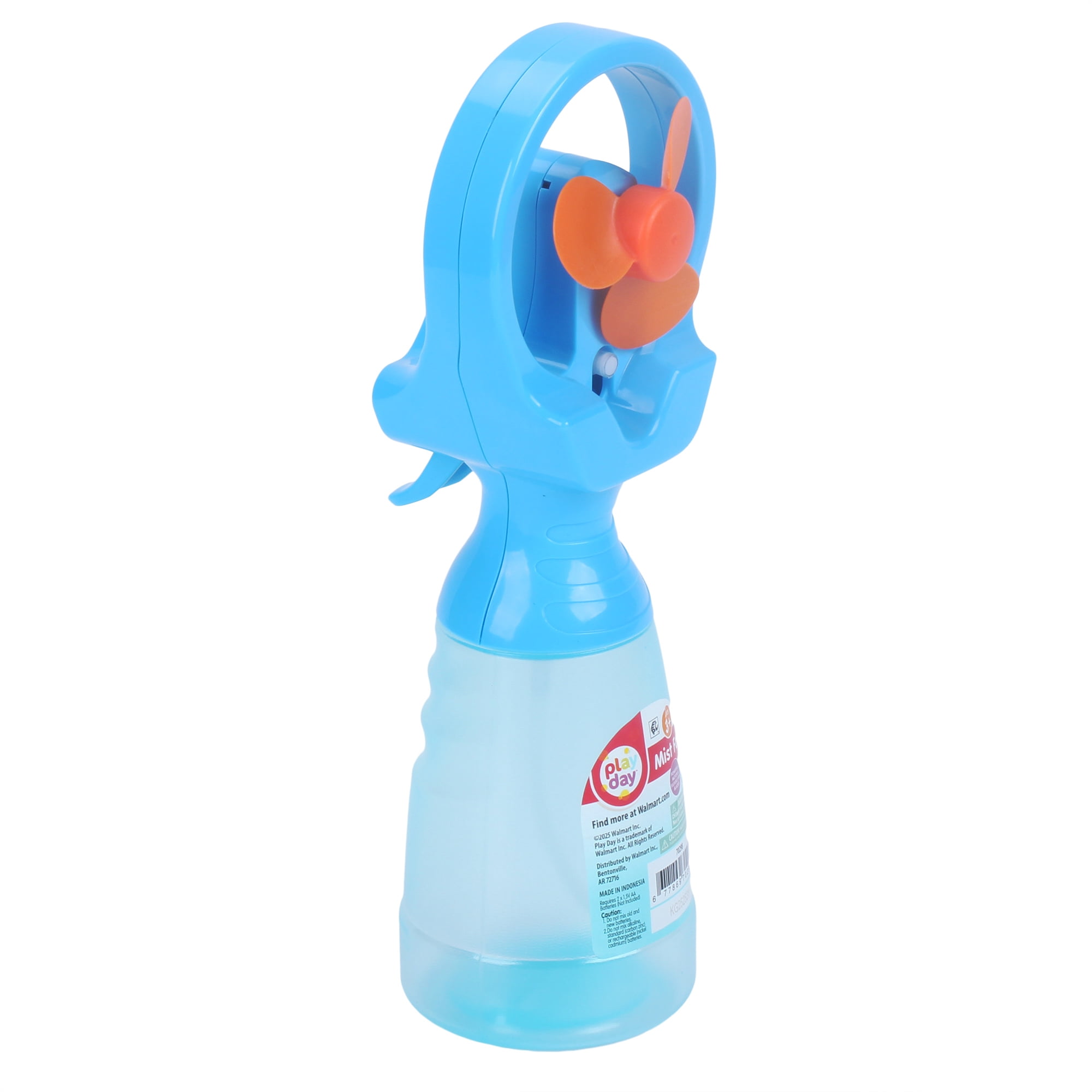 (4 pack) Play Day Portable Mist Fan With 12oz Water Bottle