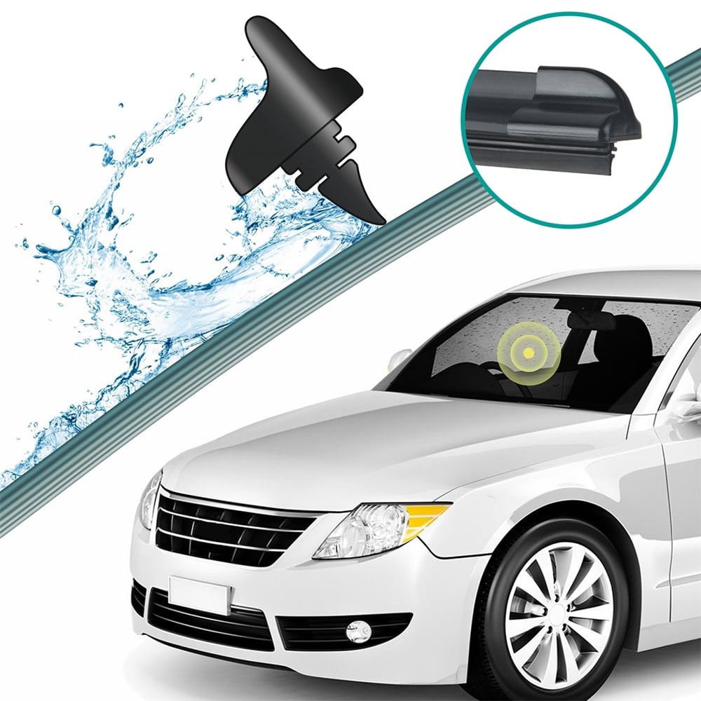 ABLEWIPE 4PCS Front and Rear Wiper Blades and Rear Wiper Arm Fit For Nissan Rogue 2008-2013, Set of 4, Y23J3V8G