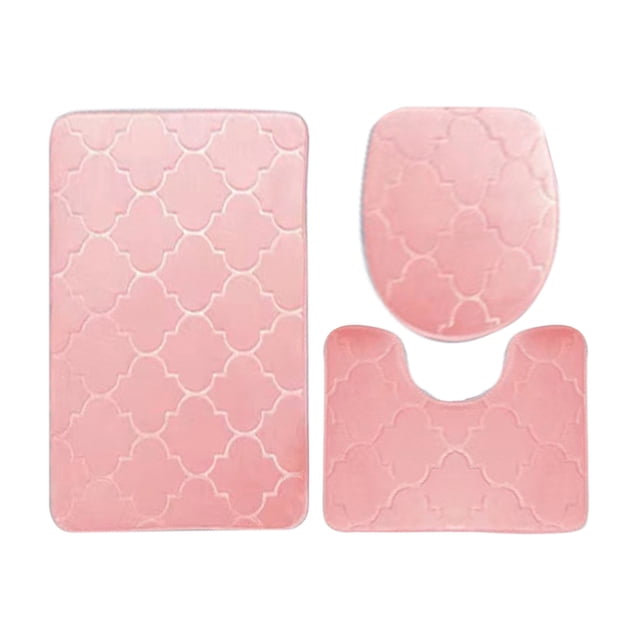 Tapis de Salle de Bain Absorbants Imprimés Ensemble de 3 Pcs