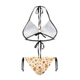 thumbnail image 2 of Uourmeti Women's Halter Neck Two Piece Bikini Set Christmas Gingerbread Holiday Print, Quick Dry, Tie Side, Perfect for Tropical Vacation & Pool Party, 2 of 9