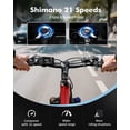 thumbnail image 5 of Actbest 27.5" Electric Bike for Adults, 21-Speed, 500W Motor, 48V 10.4Ah, Full Suspension, Long Range, Mountain Ebike for Man Teens, 5 of 8