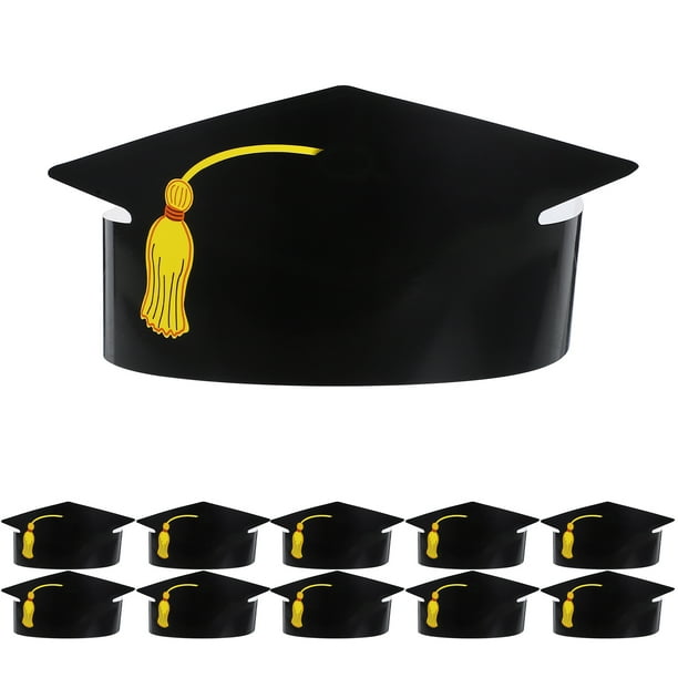 12 birretes de papel para graduación, materiales para hacer tú mismo, recuerdos de fiesta