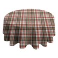 thumbnail image 4 of Red and Green Christmas Plaid Pattern Round Tablecloth 60"x60",Wrinkle Wipeable Table Cloth for Kitchen Dining Room Picnic Patio Party, 4 of 6