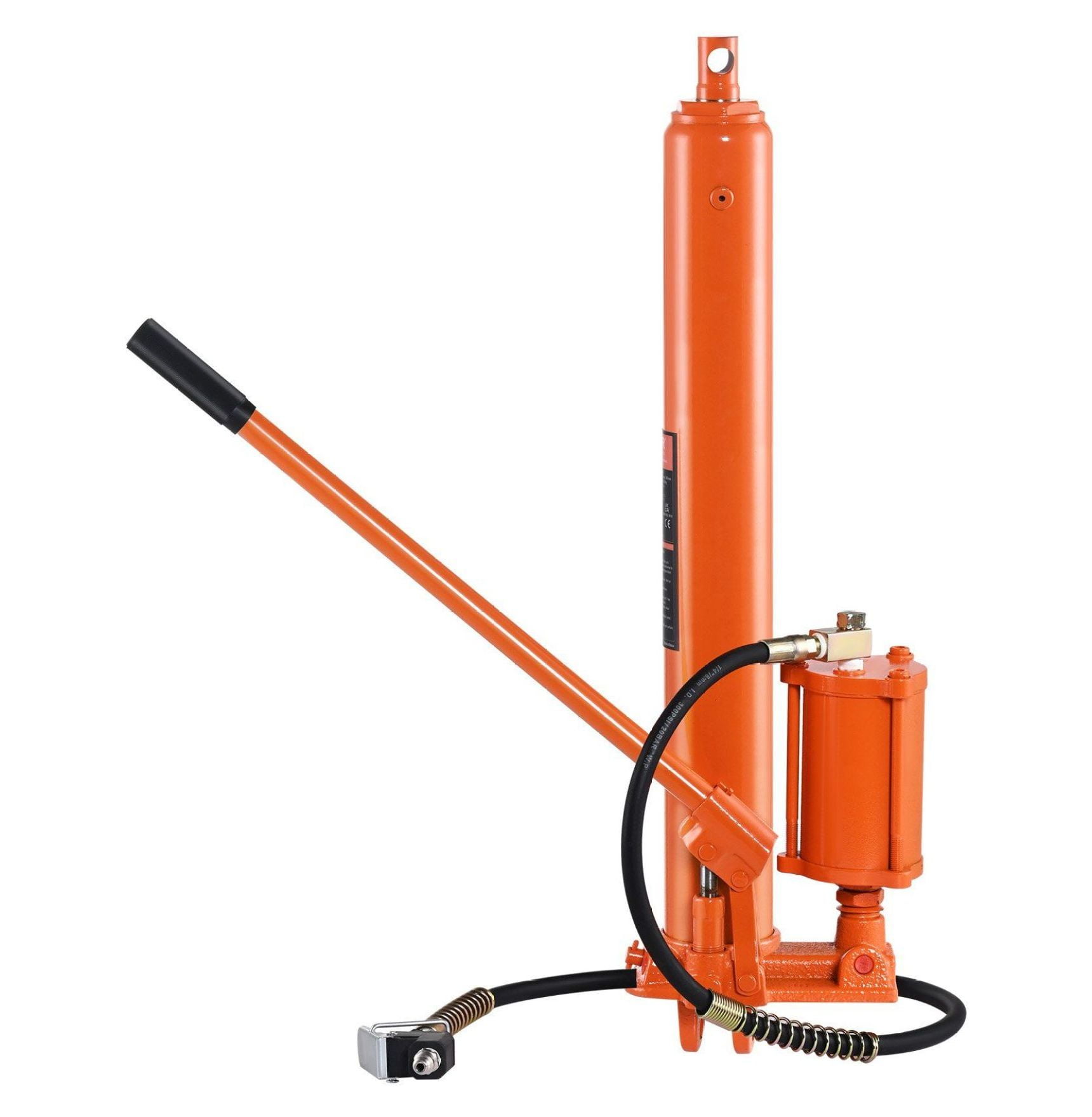 8 Ton Hydraulic Long Ram Jack, Engine Hoist Cylinder with Air Pump - 26-46.1 Inch Lift - Heavy Duty Steel Clevis Base for Garage, Shop Cranes & Farm Equipment