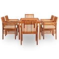 thumbnail image 3 of vidaXL 5 Piece Patio Dining Set with Cushions Solid Acacia Wood, 3 of 6