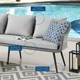 thumbnail image 2 of Modway Endeavor Fabric & Aluminum Patio Sectional Sofa in Gray, 2 of 7