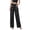 Black, variant on Sequin Jeans for Women Mid Waisted Straight Wide Leg Shimmering Jeans Casual Baggy Business Casual Light Blue XS(XS)