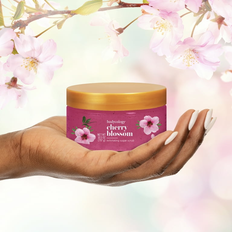 Bodycology Exfoliating Sugar Scrub, Cherry Blossom, 10.5 oz