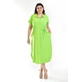 thumbnail image 1 of Vestido camisero Roman Fashion Tallas Extras 2137 Verde Lima 42, 1 of 6