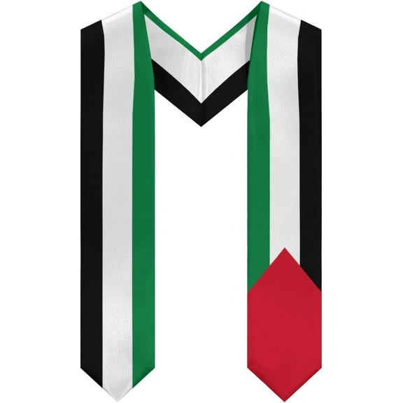 DABOYOZHZH Palestine Flag Graduation Stole Shawl Sash Honor For Study Aboard International Students
