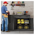 thumbnail image 2 of Metal Storage Cabinet, Locking Cabinet with Adjustable Shelf and 2 Drawers, Metal Cabinets for Office, Home, Garage 36" H x 32" W x 16" D (Black), 2 of 8