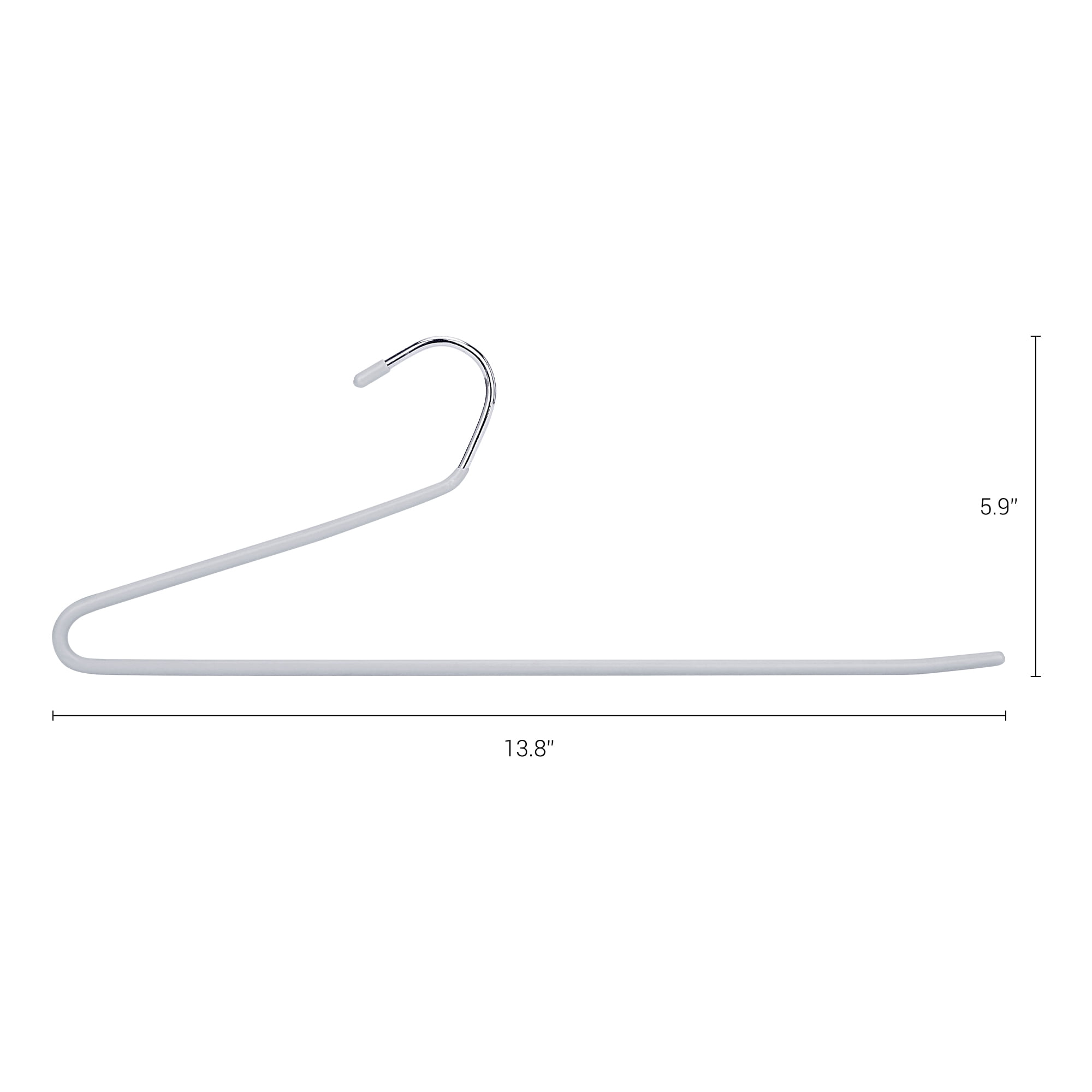 Unique Bargains Metal Clothes Hangers Open-Ended Non-Slip Hangers 10 Pcs Gray