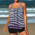 thumbnail image 2 of Savings $15 & Under UTSJKR Women Plus Size Tankini Swimsuit, 2 Piece Flowy Plus Size Bathing Suits and Shorts with Adjustable Straps Navy XL, 2 of 6