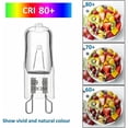 thumbnail image 4 of Lámpara de cristal compatible con lámparas de paisaje, bombilla halógena de material de vidrio de calidad con luz blanca cálida y brillante y base antioxidante niquelada para un rendimiento duradero, 4 of 5