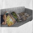 thumbnail image 6 of East Soft Flannel Fleece Blanket, Viruphaksha Building View up from the Hills Sunset Above City Buildings Rock Tower, Cozy Plush for Indoor and Outdoor Use, 50" x 60", Orange Cream, by Ambesonne, 6 of 6