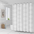 thumbnail image 1 of Bathroom curtain shower curtain large white flower single curtain without rod width 240*height 200, 1 of 1