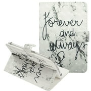 Allytech Universal Case for All 9.5-10.5 inch Touchscreen Android Tablet, Slim Stand Folio PU Leather Wallet Cover with Card Slots & Pencil Holder for Kindle Apple ipad Samsung, ECT,Forever