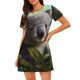 thumbnail image 1 of Easygdp Daisy Koala Camisón de manga corta para mujer, informal, estampado, 1 of 6