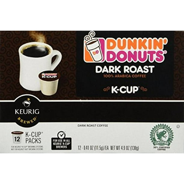 Dunkin Donuts Kcups Dark Roast 72 Kcups