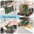 thumbnail image 2 of Yayeee 6 Pack Kitchen Dish Cloths Set for Washing Soft Drying Absorbent Microfiber Towels, Green Forest Pattern, 2 of 9