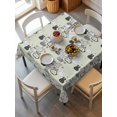 thumbnail image 2 of Easter Rabbit Suqare Tablecloth - 60 x 60 Inch, Cartoon Cute Bunny Sketch on Green Waterproof & StainResistant Tablecloth, Washable Oil-proof Table Cover for Dining/Party/Wedding/Camping/Buffet, 2 of 9