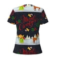 thumbnail image 4 of Naloa Merry Christmas Elk Print T-Shirts Short Sleeve V Neck Tees for Women Fashion Tops Trendy Lightweight Soft Casual Summer Outfits Clothes, 4 of 5