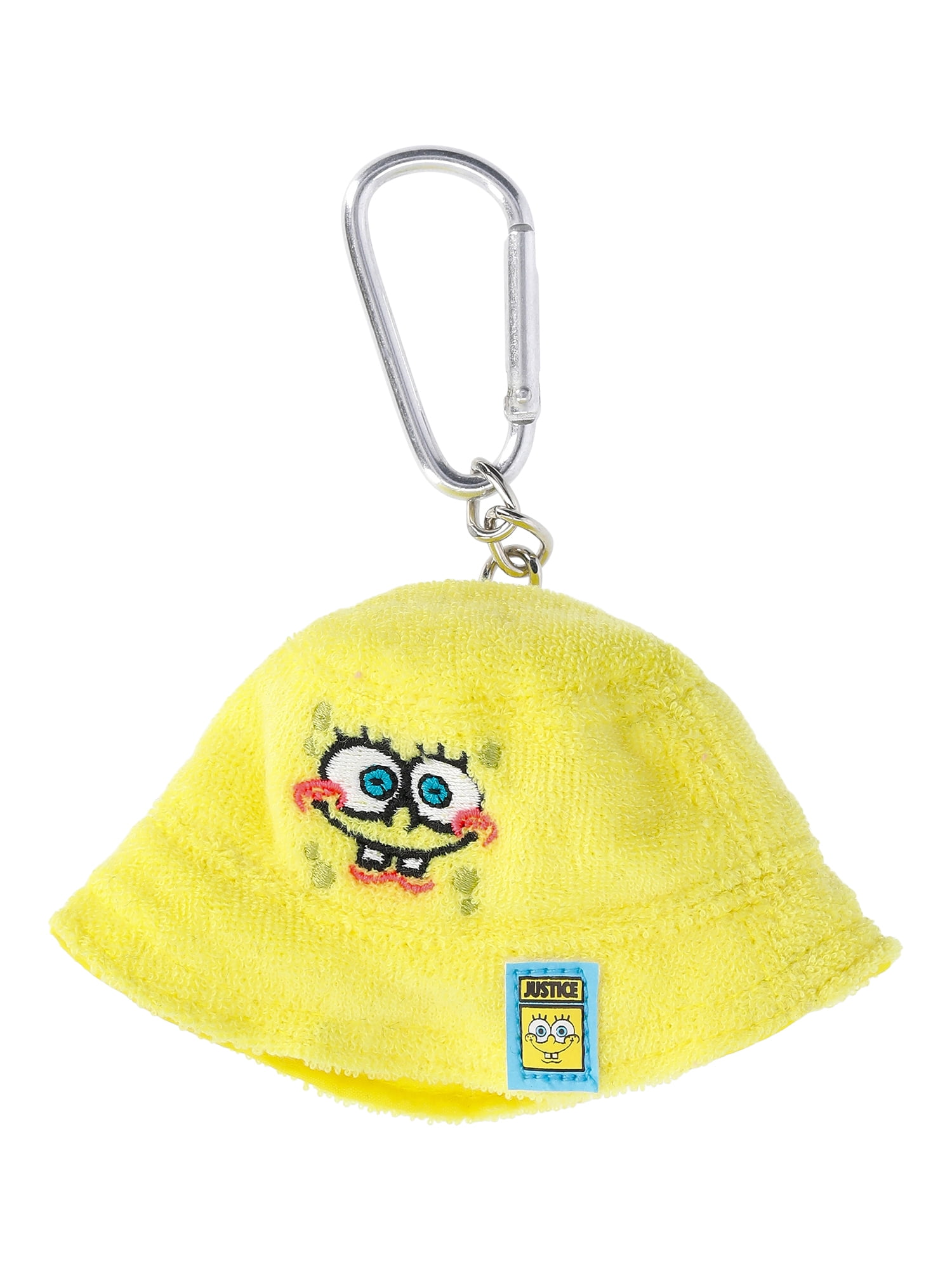 Justice Girls X SpongeBob SquarePants Bucket Hat Keychain Bag Charm, Yellow