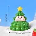 2PCS Christmas Cartoon Animals Micro Christmas Tree Snow Ornaments