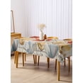 thumbnail image 3 of Retro Floral Rectangle Tablecloth, Red Yellow Tulips Barm Doors Farmhouse Wooden Waterproof & StainResistant Tablecloth, Washable Oil-proof Table Cover for Dining/Party/Wedding/Buffet 54x108 In, 3 of 9