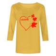 thumbnail image 5 of Levmjia Women's Canada Day Shirt Maple Leaf Heart Graphic Tee 3/4 Sleeve Crew Neck Patriotic Top Anniversary Gift, 5 of 5