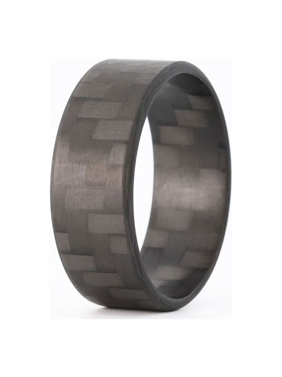 The Racer Ultralight - Ultra-Light 8mm Pure Twill Carbon Fiber Ring