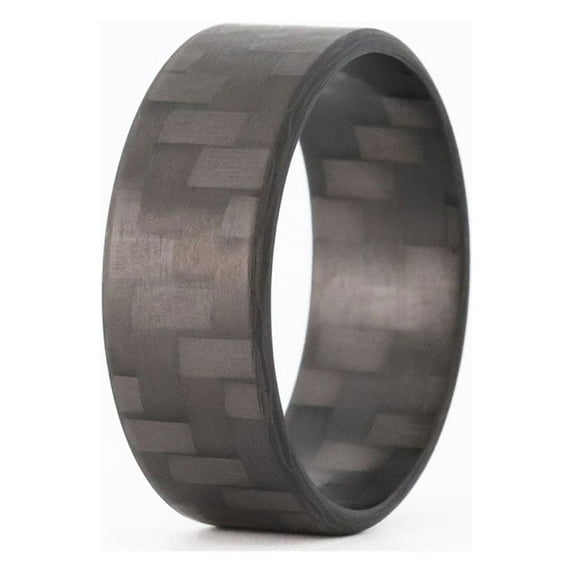 The Racer Ultralight - Ultra-Light 8mm Pure Twill Carbon Fiber Ring